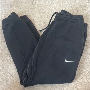 Nike Kids Black Sweatpants with White Logo